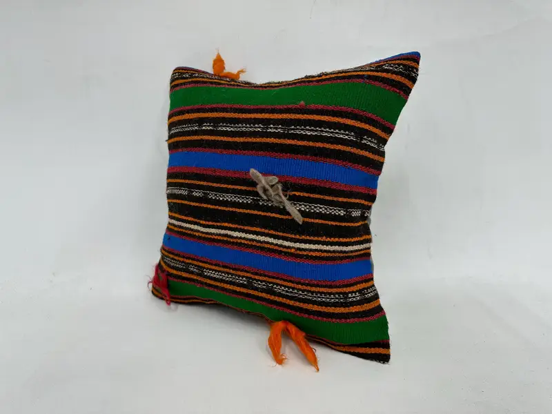 Boho Pillow, Throw Kilim Pillow, 18x18 Green Pillow Sham, Cushion Cover, Kilim Pillow Cover, Sofa Bolster Pillow Cover, Bohemian Cushion Pillow Case - 4