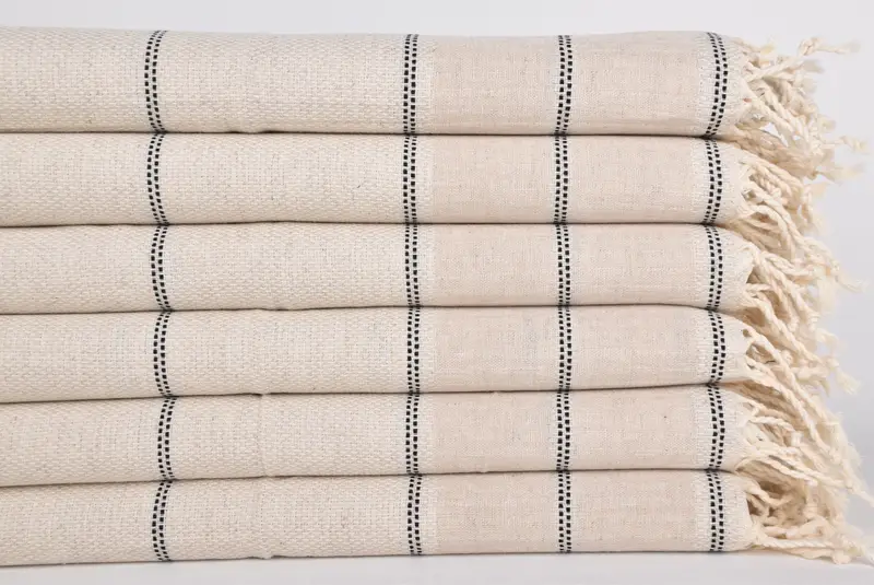 Brautjungferngeschenke, monogrammiertes Handtuch, 40x20 Leinenstreife Handtuch, Brautduschengeschenke, personalisiertes Geschenk, Sommertuch, Geschenk für sie, Spa -Handtuch - 2