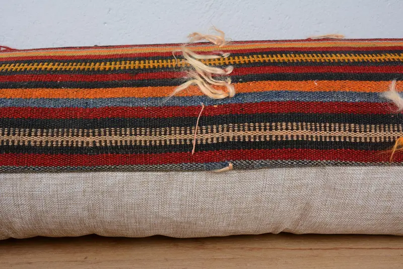 Pillow for Couch, Vintage Throw Pillow Cover, Vintage Kilim Pillow, Square Throw Pillow Case, Turkish Pillow, 16x48 Red Pillow Sham, Cushion - 5