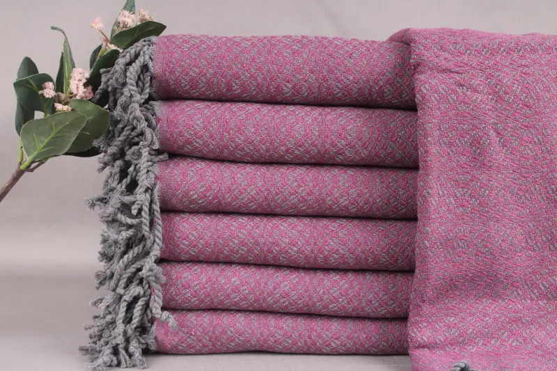 Personalized Damson Towel Geometric Bath Towel, Beige, 40x71 Inches