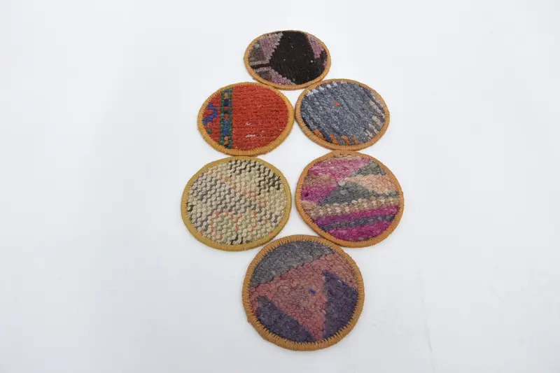 Red and Bronze Round Coaster, Durable and Stylish Coaster