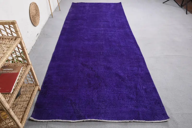 Mor Bordürlü Halı, 130x330 cm Zarif Dekor