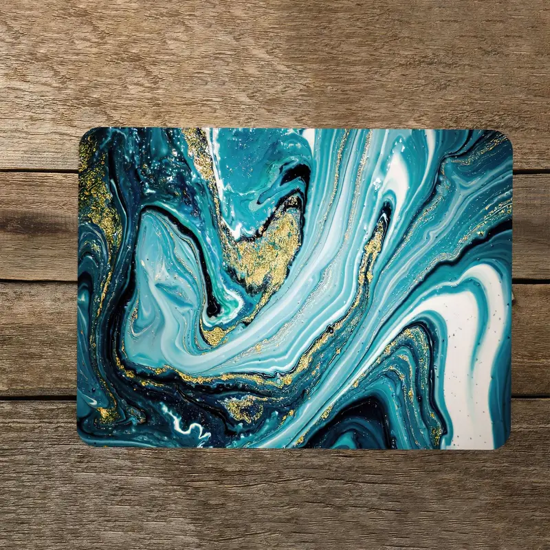 Modern Mermer Tasarımlı Parıltılı Cam Kesme Tahtası