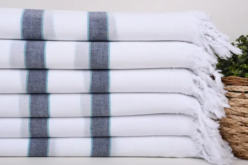 Housewarming Gift, Turkish Towel Personalized, Peshtemal Towel, Beach Towel Bulk, Bachelorette Party Gift, 60x36 Cotton Striped Towel, Handmade Gift - 2