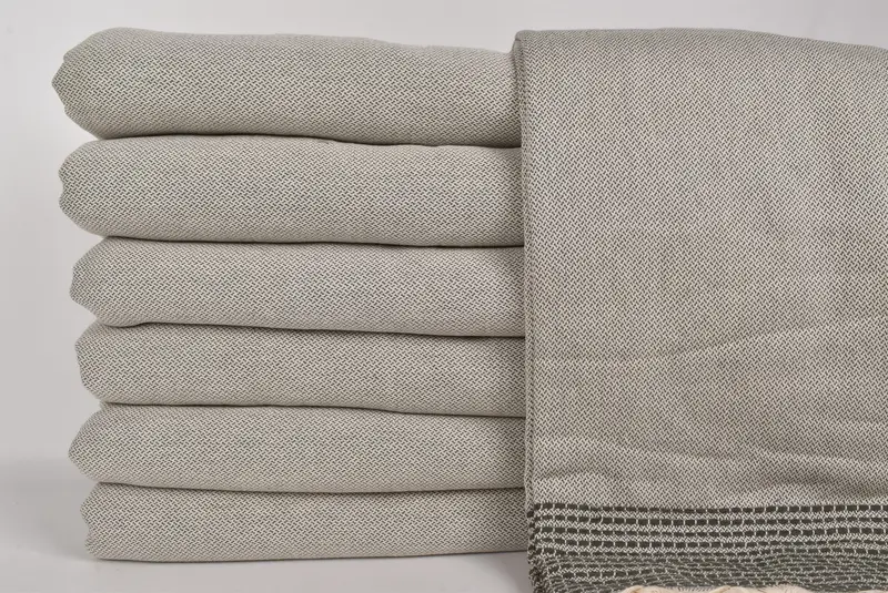 96x92 Cotton Striped Towel, Organic Throw, Turkish Blanket Queen, Woven Blanket, Bedspread, Bedspread Quenn, Organic Beach Blanket, Wedding Favors - 2