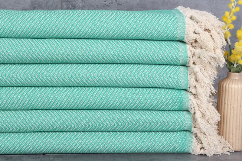 Woven Throw Blanket, Oversized Beach Towel, Gift For Mom, Aesthetic Blanket, 84x68 Cotton Zig zag Towel, Custom Blanket, Bridesmaid Gifts - 1