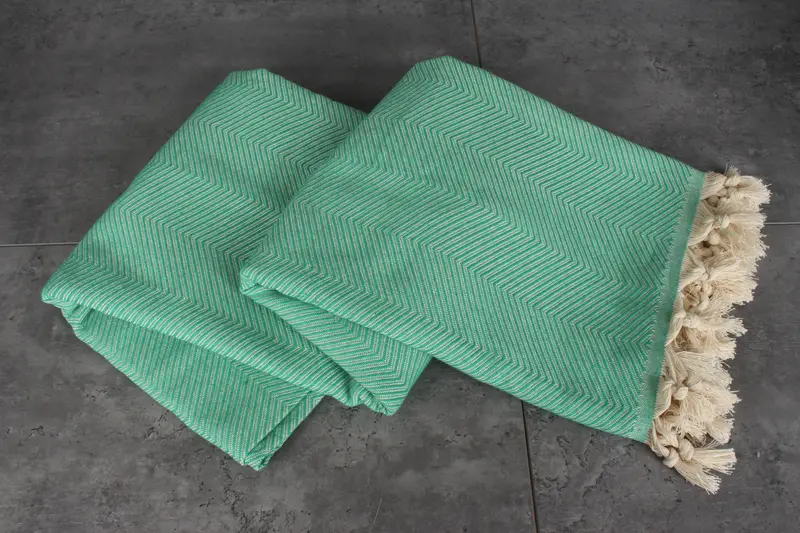 Woven Throw Blanket, Oversized Beach Towel, Gift For Mom, Aesthetic Blanket, 84x68 Cotton Zig zag Towel, Custom Blanket, Bridesmaid Gifts - 5