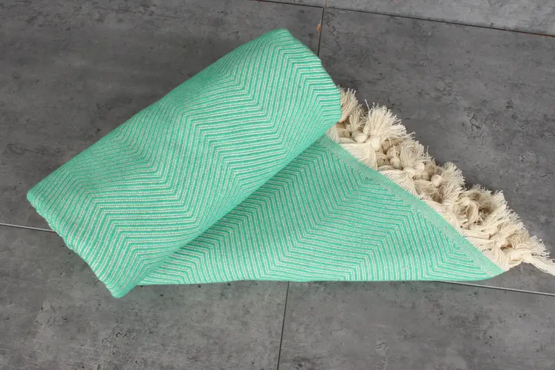 Woven Throw Blanket, Oversized Beach Towel, Gift For Mom, Aesthetic Blanket, 84x68 Cotton Zig zag Towel, Custom Blanket, Bridesmaid Gifts - 7
