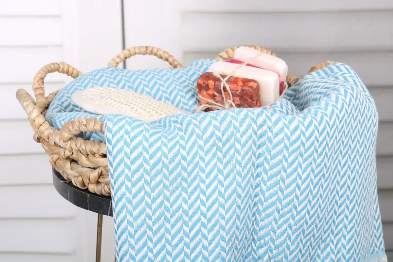 Bachelorette Party Gift, Personalized Towel, 70x40 Cotton Chevron Towel, House Warming Gift, Bridal Shower Favors, Eco-Friendly Turkish Towel - 2