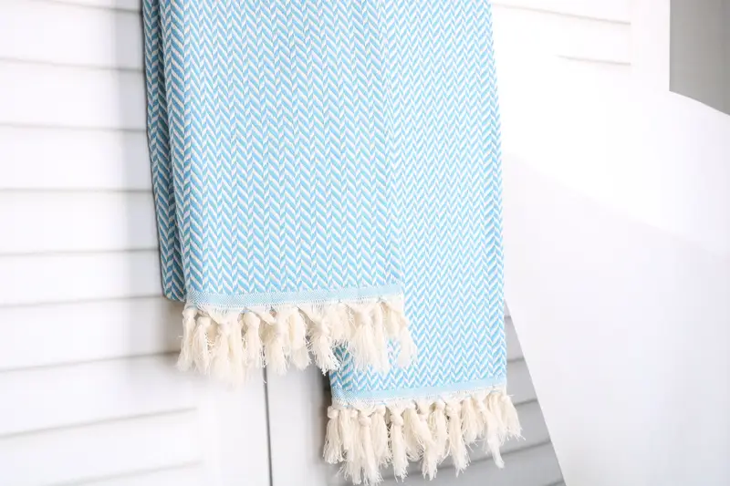 Bachelorette Party Gift, Personalized Towel, 70x40 Cotton Chevron Towel, House Warming Gift, Bridal Shower Favors, Eco-Friendly Turkish Towel - 8