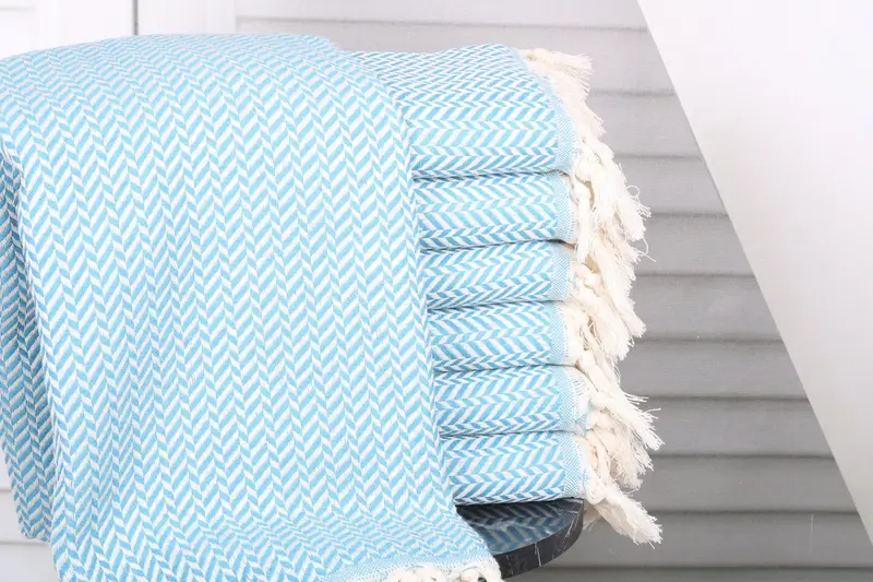Bachelorette Party Gift, Personalized Towel, 70x40 Cotton Chevron Towel, House Warming Gift, Bridal Shower Favors, Eco-Friendly Turkish Towel - 1