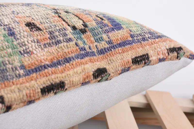 12x24 Orange Pillow Sham, Handmade Pillow, Vintage Kilim Pillow, Oriental Cushion Case, Kilim Pillow Cover, Pillow Cover, Turkish Pillow - 7
