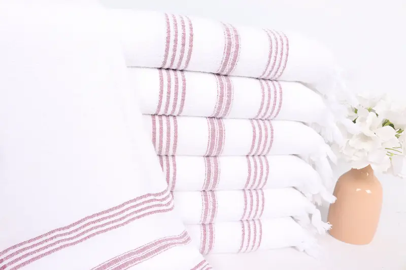 Kitchen Towel, Gift For Her, Personalized Hand Towel, Monogram Kitchen Towel, 40x18 Cotton Striped Terry Towel, Travel Towel, Merry Christmas Gifts - 1