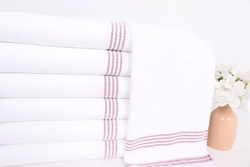 Kitchen Towel, Gift For Her, Personalized Hand Towel, Monogram Kitchen Towel, 40x18 Cotton Striped Terry Towel, Travel Towel, Merry Christmas Gifts - 2