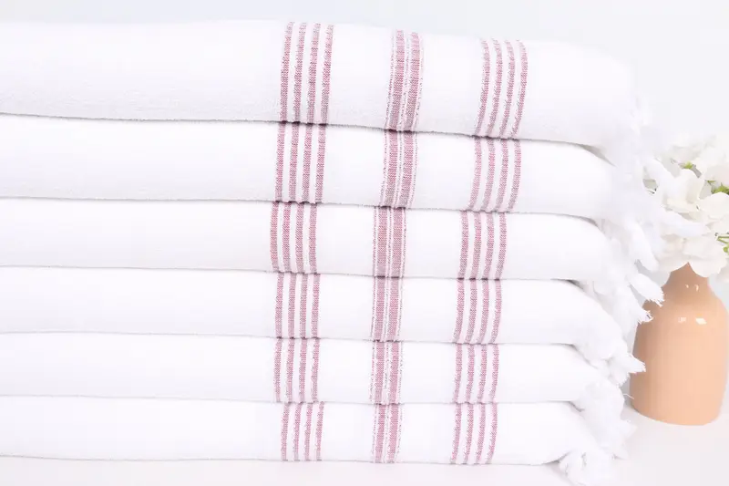 Kitchen Towel, Gift For Her, Personalized Hand Towel, Monogram Kitchen Towel, 40x18 Cotton Striped Terry Towel, Travel Towel, Merry Christmas Gifts - 3