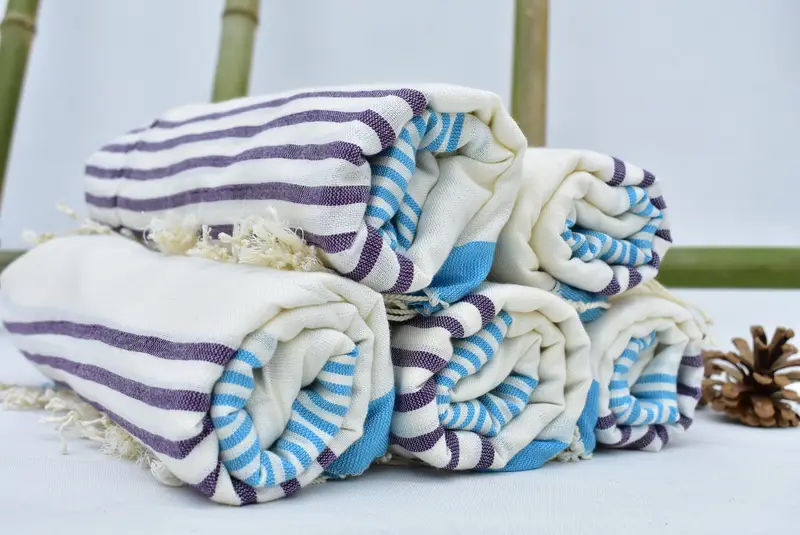 70x40 Cotton Striped Towel, Custom Gift, Soft and absorbent Turkish towel, Travel Towel, Bath towel, Custom Name Towel, Christmas Gift, Cotton towel - 4