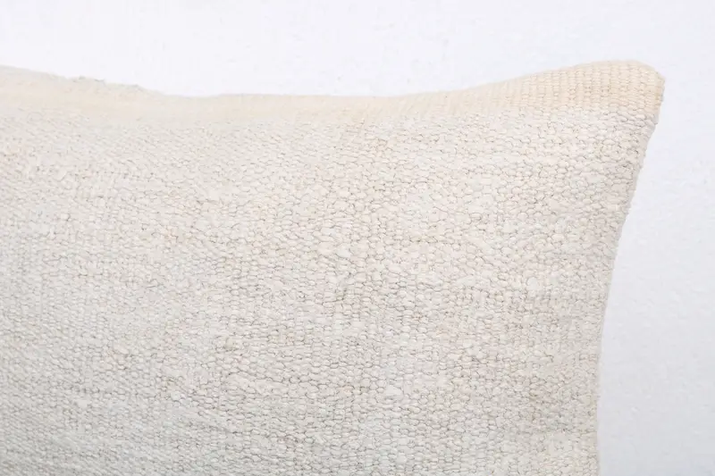 12x20 White Cushion Cover, Ethnical Kilim Rug Pillow, Vintage Kilim Throw Pillow, Turkish Kilim Pillow, Ottoman Pillow Cover, Cushion Case - 5
