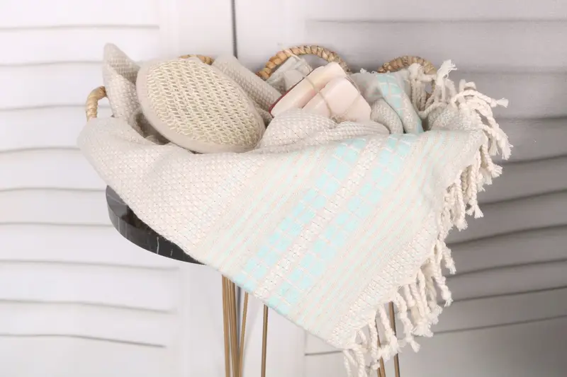 Peshtemal Towel, Welcome Wedding Gift, Turkish beach towel, Organic Turkish towel, Handwoven Turkish Towel, Custom Towel, 68x40 Linen Striped Towel - 2
