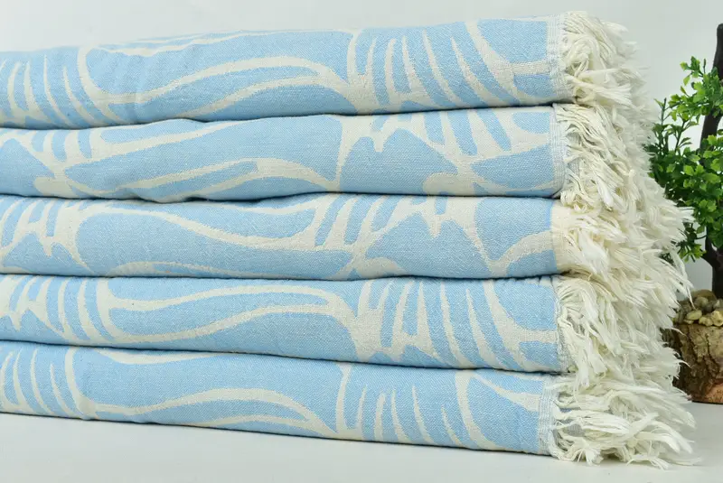 Beach Wedding Favor, Home Gift, Personalized Gifts, Beach Theme Wedding Gift, 70x60 Cotton Fish Design Towel, Custom Blanket, Custom Wedding Gifts - 5