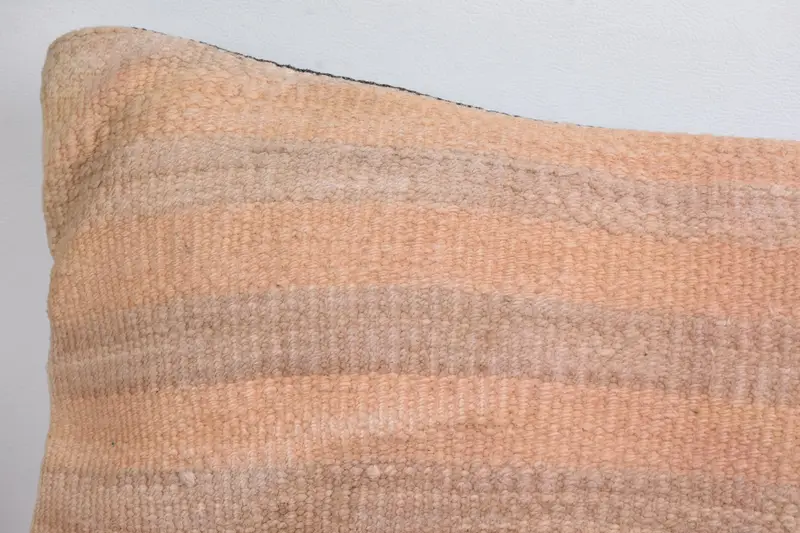 Pillow Cover, Boho Pillow, Morroccon Kilim Cushion Cushion Cover, 8x16 Orange Cushion Cover, Kilim Pillow Cover, Antique Pillows - 2