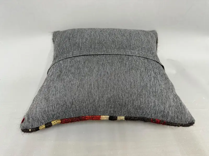 Kilim Pillow Cover, Vintage Pillow, Antique Pillows, 18x18 Brown Cushion Case, Sofa Bolster Pillow Sham, Cushion Cover - 7