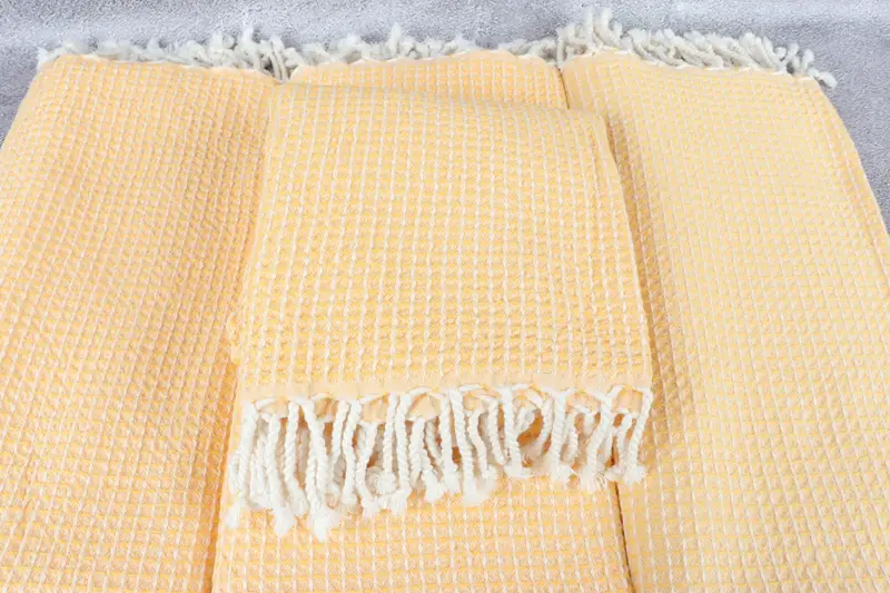Beach Towel Gift, 68x36 Cotton Waffle Towel, Absorbent towel, First Wedding Anniversary Gift, Home Decor Towel, Bachelorette Party Decorations - 4