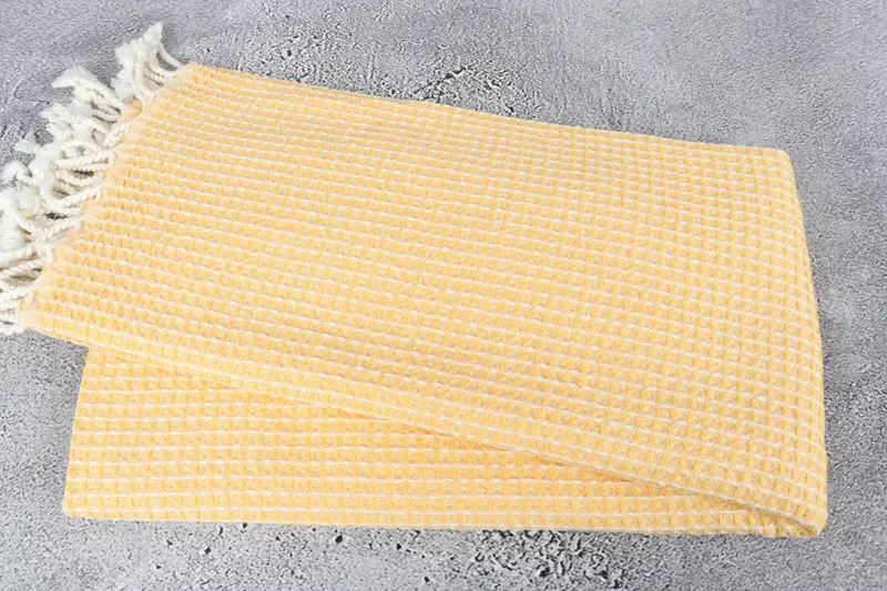 Beach Towel Gift, 68x36 Cotton Waffle Towel, Absorbent towel, First Wedding Anniversary Gift, Home Decor Towel, Bachelorette Party Decorations - 6
