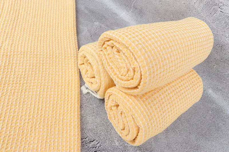 Beach Towel Gift, 68x36 Cotton Waffle Towel, Absorbent towel, First Wedding Anniversary Gift, Home Decor Towel, Bachelorette Party Decorations - 8