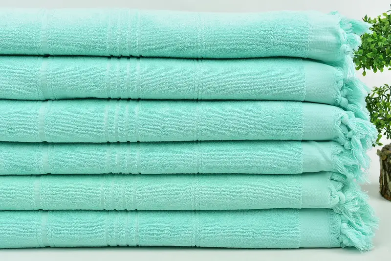 Peshtemal Towel, Personalized Beach Towel, Halloween Gifts, Personalized Bridesmaid Gift, 70x36 Cotton Striped Terry Towel, Absorbent Turkish towel - 3