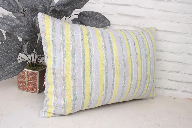 Decorative Throw Pillow, Turkish Pillow, Home Decor Pillow, Throw Kilim Pillow, Comfy Throw Cushion Cover, 16x24 Green Cushion Cover, Cushion Cover - 3