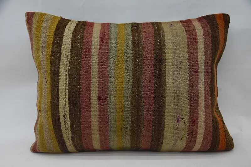 Garden Vintage Gift Pillow, Seasonal Gift 20x28 inch Striped FloorYellow Pillow Case - 1