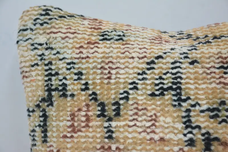Vintage Kilim Pillow, Pillow Sham, 12x12 Orange Cushion Case, Boho Pillow Sham Cover, Seat Cushion Cover, Handmade Kilim Cushion - 2