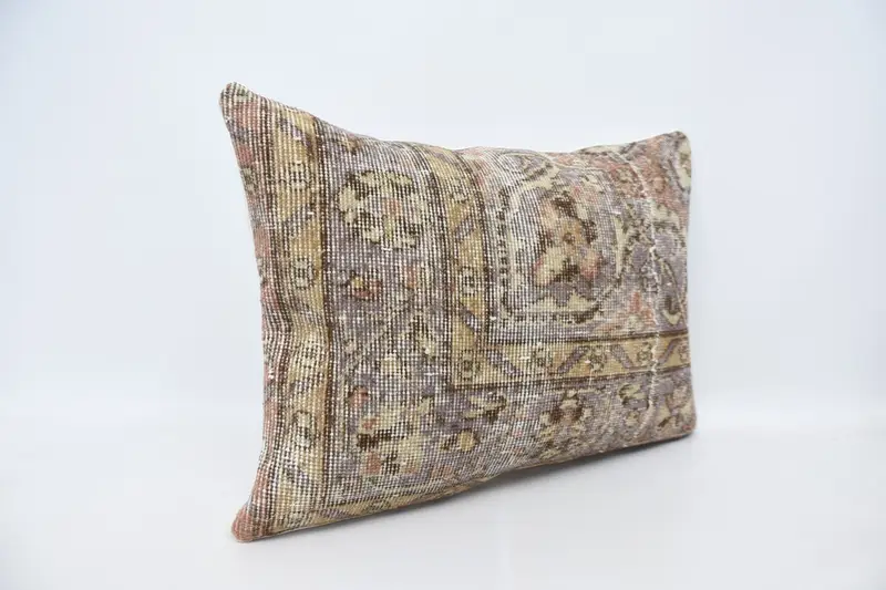 Cushion, Turkish Kilim Pillow, Kilim Pillow Cover, 20x28 Purple Cushion Cover, Throw Kilim Pillow, Rustic Cushion Case - 3