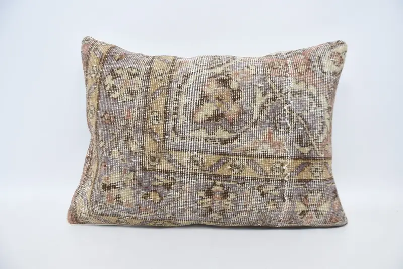 Cushion, Turkish Kilim Pillow, Kilim Pillow Cover, 20x28 Purple Cushion Cover, Throw Kilim Pillow, Rustic Cushion Case - 1