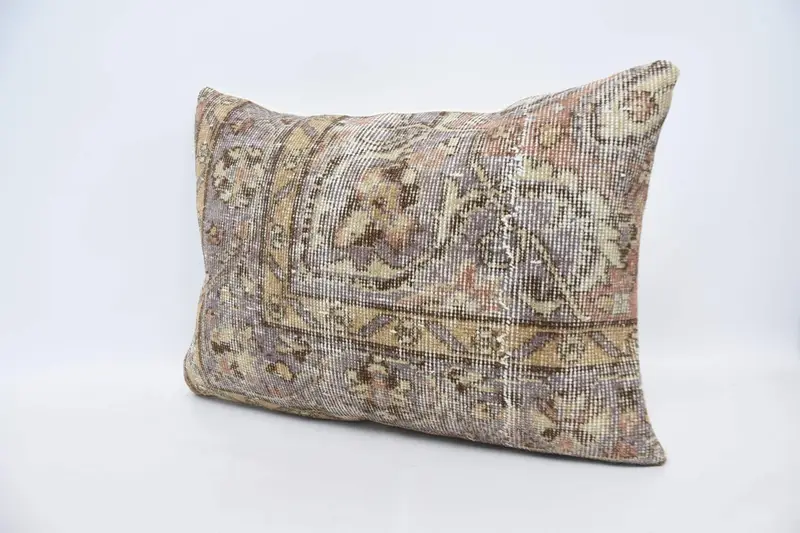 Cushion, Turkish Kilim Pillow, Kilim Pillow Cover, 20x28 Purple Cushion Cover, Throw Kilim Pillow, Rustic Cushion Case - 4