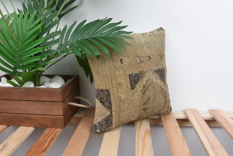 Turkish Pillow, Cushion Case, Interior Designer Pillow, Bed Cushion Cover, 12x12 Beige Pillow Cover, Pet Cushion, Pillow for Couch - 4