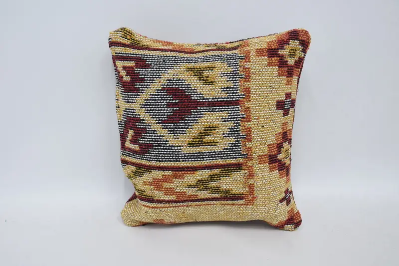 Boho Pillow, Pillow, Pillow for Sofa, 12x12 Red Pillow Cover, Yoga Cushion, Cotton Pillow Cover, Square Throw Cushion Case, Antique Pillows - 6