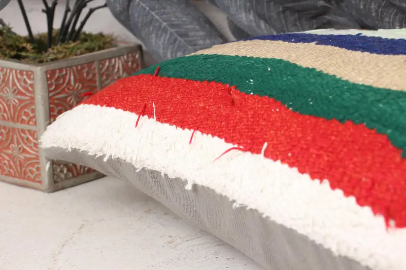 Ethnical Kilim Rug Pillow, Boho Pillow Sham Cover, Pillow Cover, Sofa Bolster Pillow Case, 12x24 Red Cushion Cover, Vintage Kilim Pillow - 7