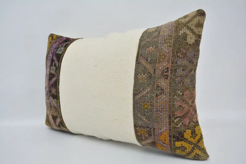 16x24 White Pillow Case, Oriental Cushion Cover, Kilim Cushion Sham, Cushion, Outdoor Patio Cushion Case, Kilim Pillow Cover, Pillow for Sofa - 4