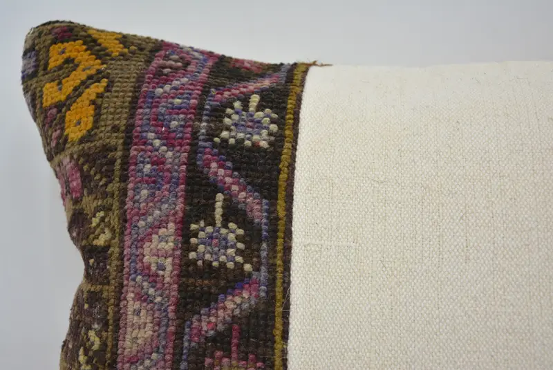 16x24 White Pillow Case, Oriental Cushion Cover, Kilim Cushion Sham, Cushion, Outdoor Patio Cushion Case, Kilim Pillow Cover, Pillow for Sofa - 2