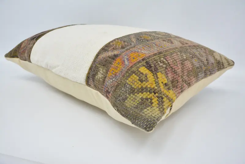 16x24 White Pillow Case, Oriental Cushion Cover, Kilim Cushion Sham, Cushion, Outdoor Patio Cushion Case, Kilim Pillow Cover, Pillow for Sofa - 6