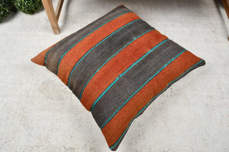 28x28 Red Pillow Cover, Sofa Pillow Sham, Kilim Cushion Sham, Interior Designer Pillow, Ethnic Cushion Cover, Vintage Pillow, Cushion Case - 8