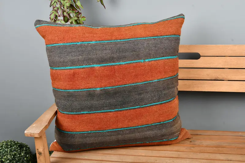 28x28 Red Pillow Cover, Sofa Pillow Sham, Kilim Cushion Sham, Interior Designer Pillow, Ethnic Cushion Cover, Vintage Pillow, Cushion Case - 1