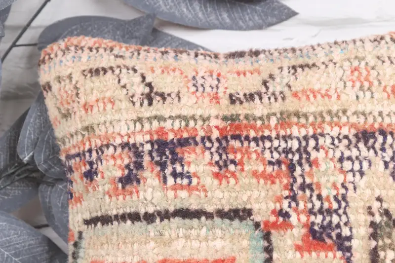 Boho Throw Cushion Case, Pillow Sham, Kilim Pillow, Outdoor Throw Pillow, 12x12 Blue Pillow Case, Antique Pillows, Pillow for Couch - 2