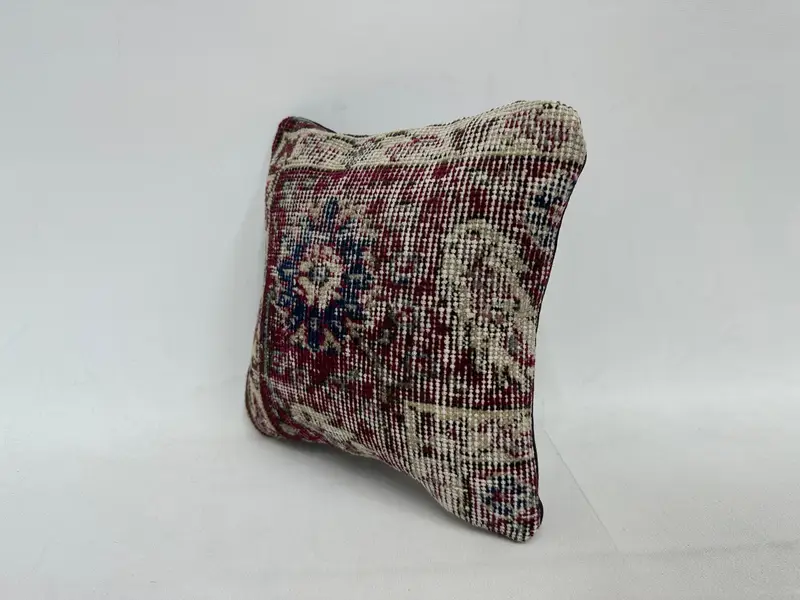 12x12 Purple Pillow Case, Vintage Kilim Throw Pillow, Pillow for Couch, Kilim Rug Cushion Case, Cushion Case, Ethnical Kilim Rug Pillow - 4