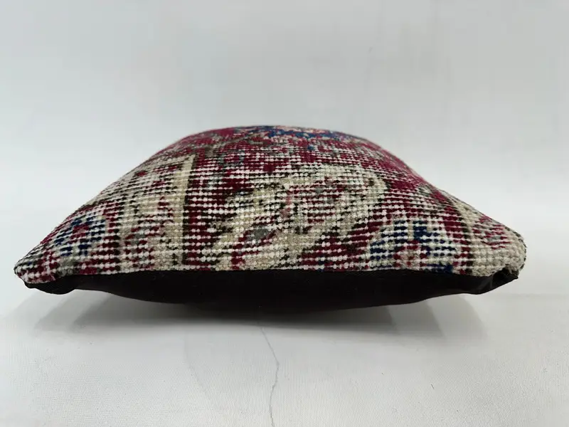 12x12 Purple Pillow Case, Vintage Kilim Throw Pillow, Pillow for Couch, Kilim Rug Cushion Case, Cushion Case, Ethnical Kilim Rug Pillow - 5
