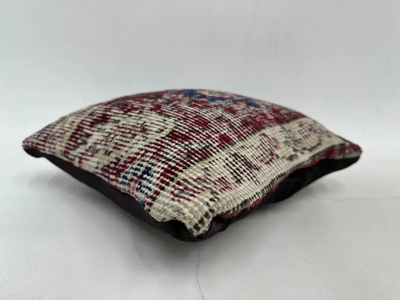 12x12 Purple Pillow Case, Vintage Kilim Throw Pillow, Pillow for Couch, Kilim Rug Cushion Case, Cushion Case, Ethnical Kilim Rug Pillow - 6