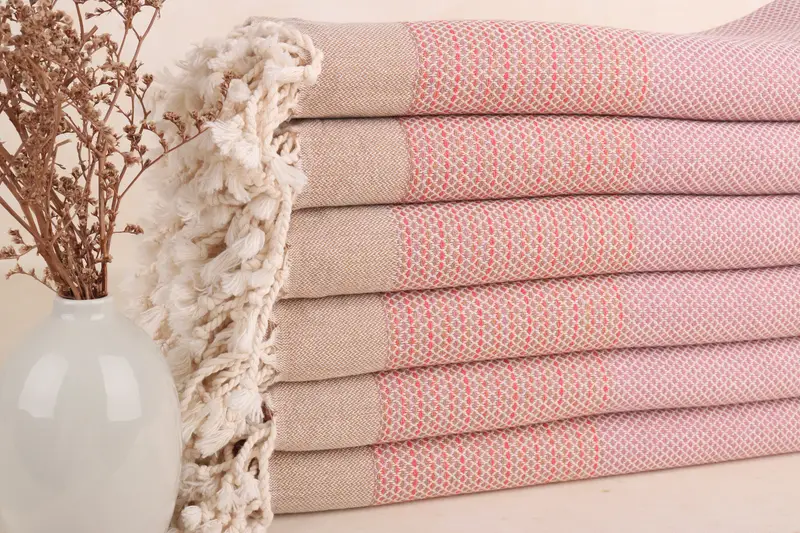 Best Friend Wedding Gift, 64x40 Cotton Diamond Towel, Travel towel, Turkish beach towel, Organic Turkish towel, Organic Beach Towel, Valentines Gift - 2