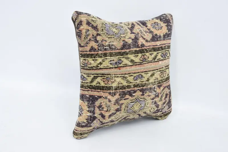 Sofa Cushion, 16x16 Beige Pillow Cover, Turkish Kilim Pillow, Vintage Kilim Throw Pillow, Ethnical Kilim Rug Pillow, Pillow Case - 3