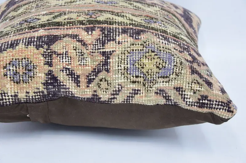 Sofa Cushion, 16x16 Beige Pillow Cover, Turkish Kilim Pillow, Vintage Kilim Throw Pillow, Ethnical Kilim Rug Pillow, Pillow Case - 5